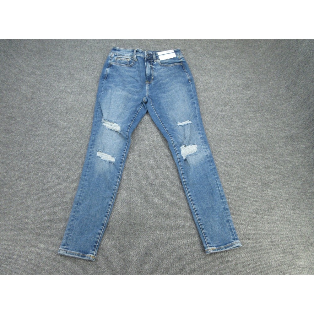 Arizona Womens Jeggings Skinny Blue Distressed Ripped High Rise 9